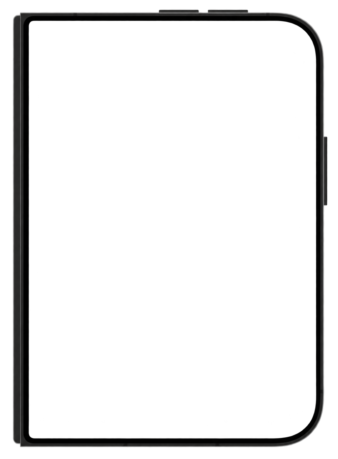 Folded portrait iPhone Duo mockup for an app screenshot